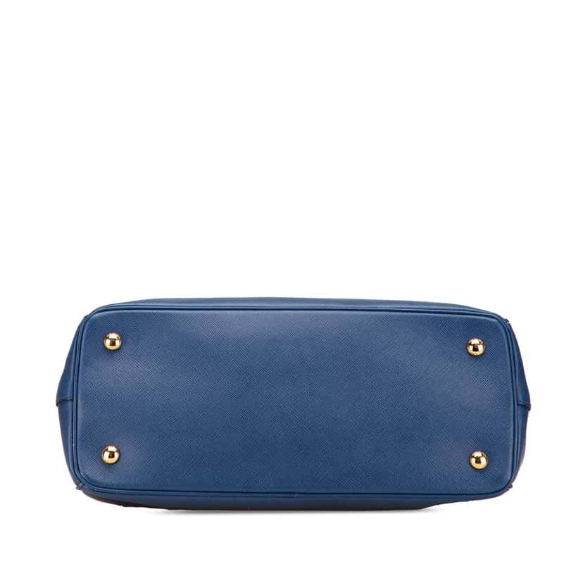 Prada Medium Saffiano Lux Galleria Satchel Blue Leather Good condition - Inside View