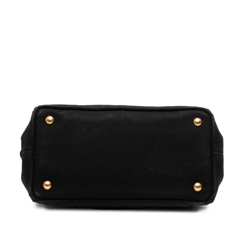 Prada Small Canvas Canapa Logo Satchel Black Canvas Good condition - Inside View