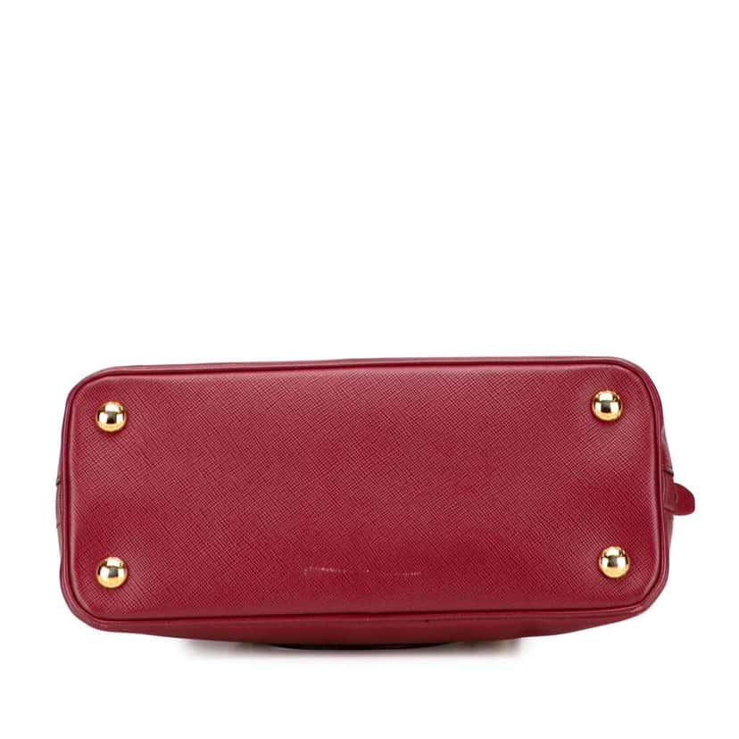 Prada Small Saffiano Lux Promenade Satchel Red Leather Fair condition - Inside View