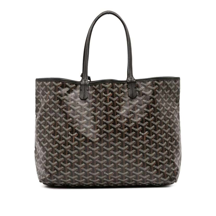 Goyard Goyardine Saint Louis PM Black Canvas Good condition - Front View