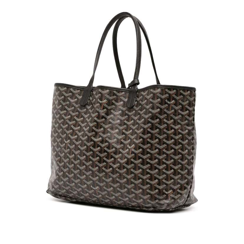 Goyard Goyardine Saint Louis PM Black Canvas Good condition - Back View