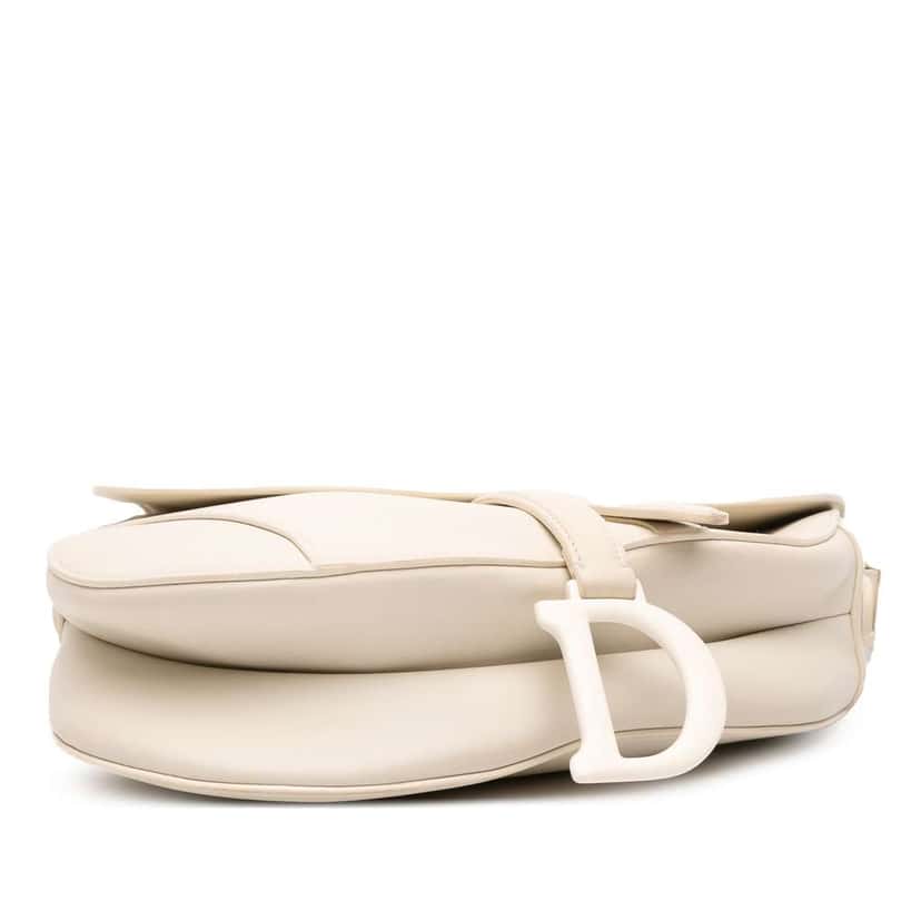Dior Ultra Matte Calfskin Saddle Bag White Leather Good condition - Inside View