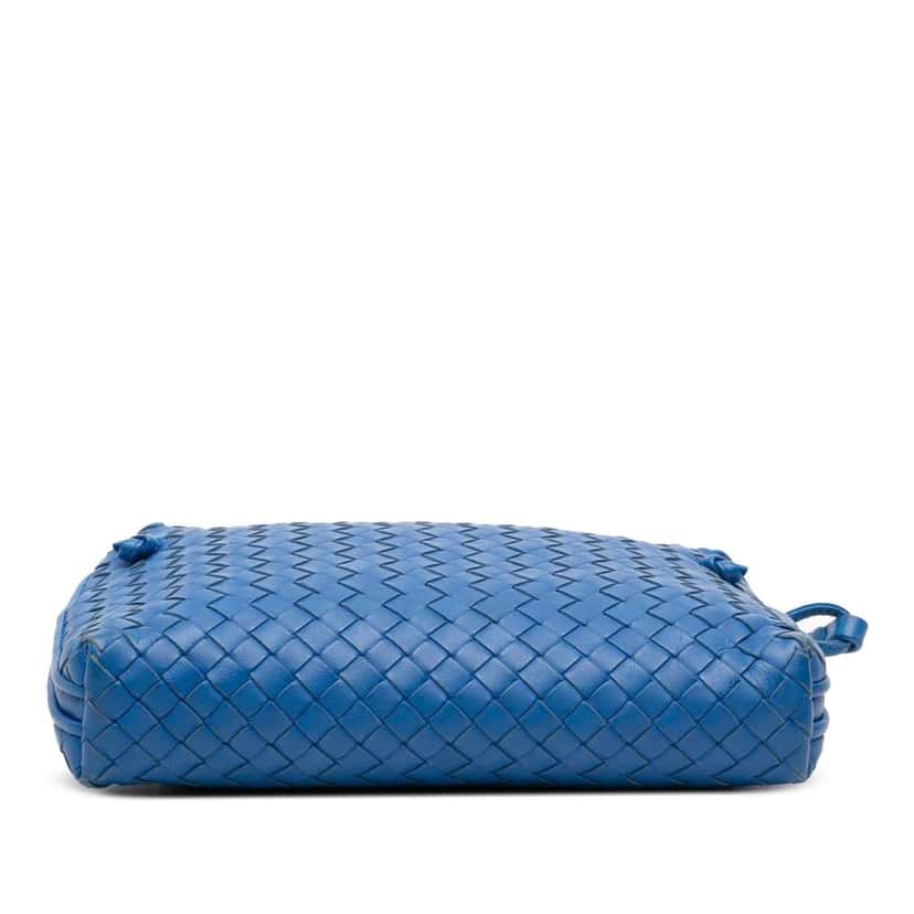 Bottega Veneta Nappa Intrecciato Nodini Crossbody Blue Leather Good condition - Inside View