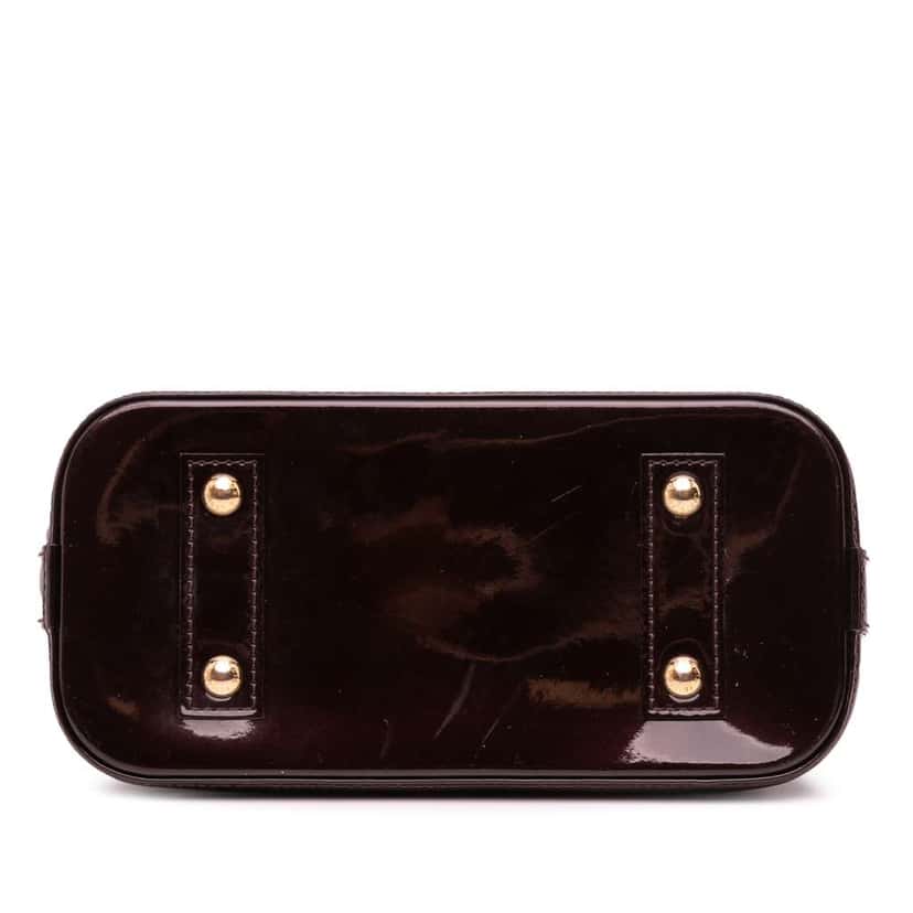 Louis Vuitton Monogram Vernis Flower Alma BB Purple Leather Good condition - Inside View