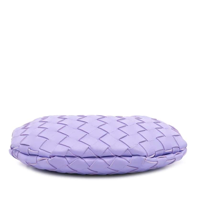 Bottega Veneta Baby Lambskin Intrecciato Sardine Bag Purple Leather Good condition - Inside View