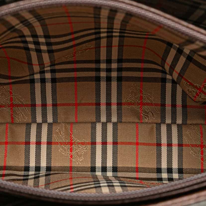 Burberry Leather Tote Brown Leather Good condition - Model View