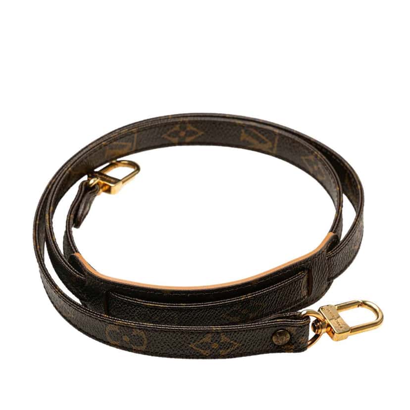 Louis Vuitton Monogram Bag Strap Brown Good condition - Front View
