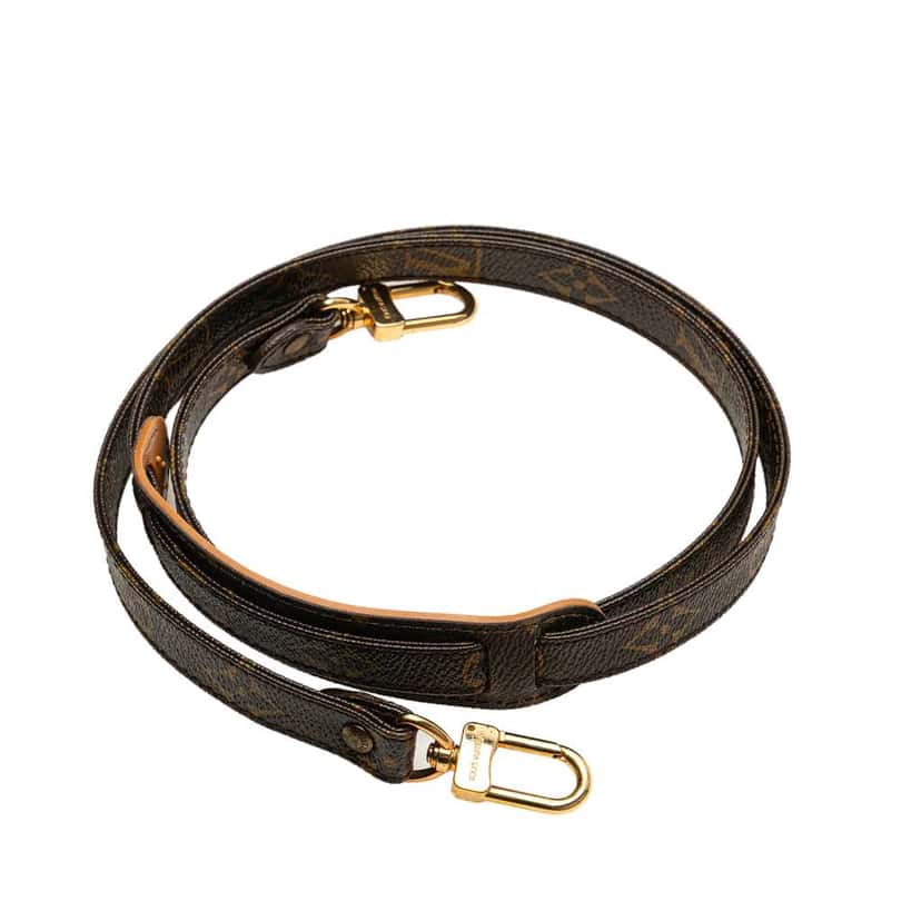 Louis Vuitton Monogram Bag Strap Brown Good condition - Back View