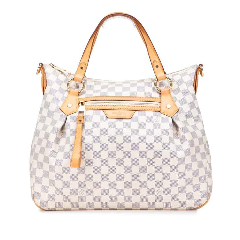 Louis Vuitton Damier Azur Evora MM White Good condition - Front View