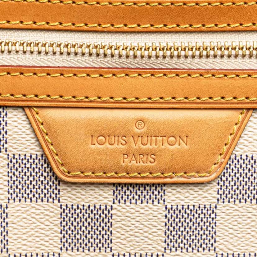 Louis Vuitton Damier Azur Evora MM White Good condition - Box View