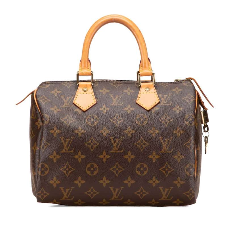 Louis Vuitton Monogram Speedy 25 Brown Canvas Good condition - Front View