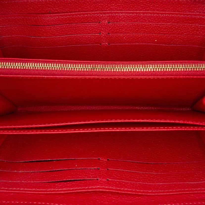 Louis Vuitton Monogram Empreinte Zippy Long Wallet Red Leather Good condition - Model View