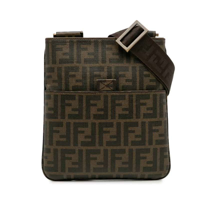 Fendi Zucca Spalmati Crossbody Brown Canvas Good condition - Front View