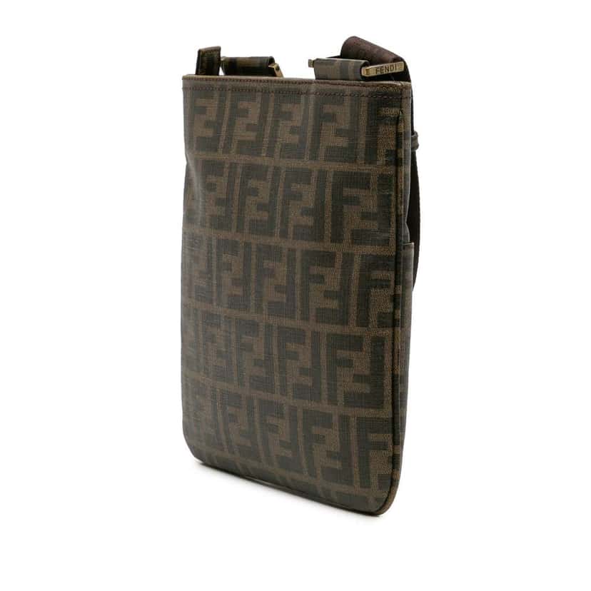 Fendi Zucca Spalmati Crossbody Brown Canvas Good condition - Back View