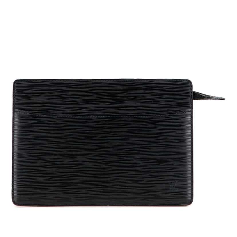 Louis Vuitton Epi Pochette Homme Black Leather Good condition - Front View