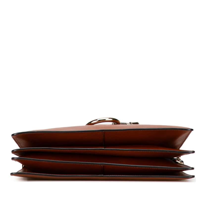 Chloé Medium Calfskin and Suede Faye Crossbody Brown Leather Good condition - Inside View