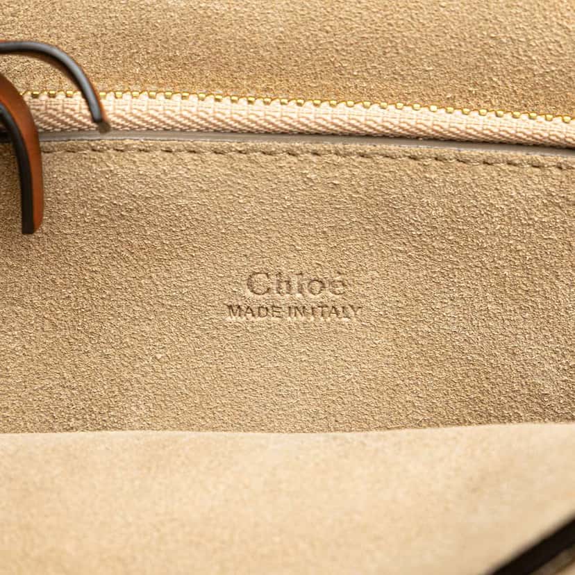 Chloé Medium Calfskin and Suede Faye Crossbody Brown Leather Good condition - Box View