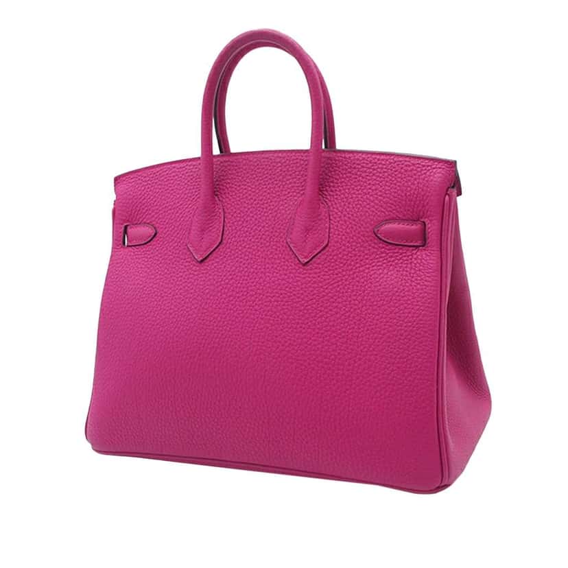 Hermès Togo Birkin Retourne 25 Pink Leather Good condition - Back View
