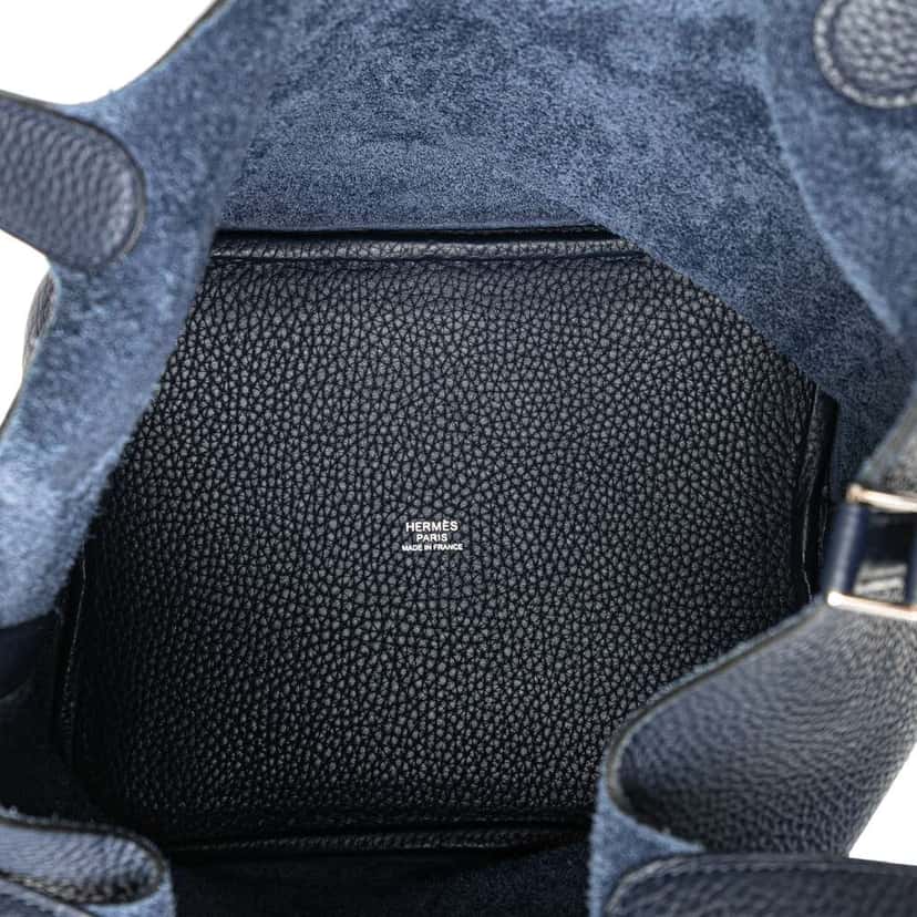 Hermès Clemence Picotin Lock 22 Blue Leather Good condition - Model View