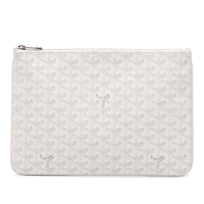 Goyard Goyardine Senat MM White Canvas Good condition - Front View