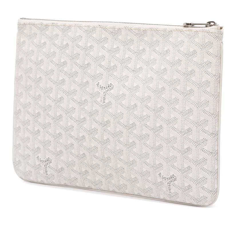 Goyard Goyardine Senat MM White Canvas Good condition - Back View