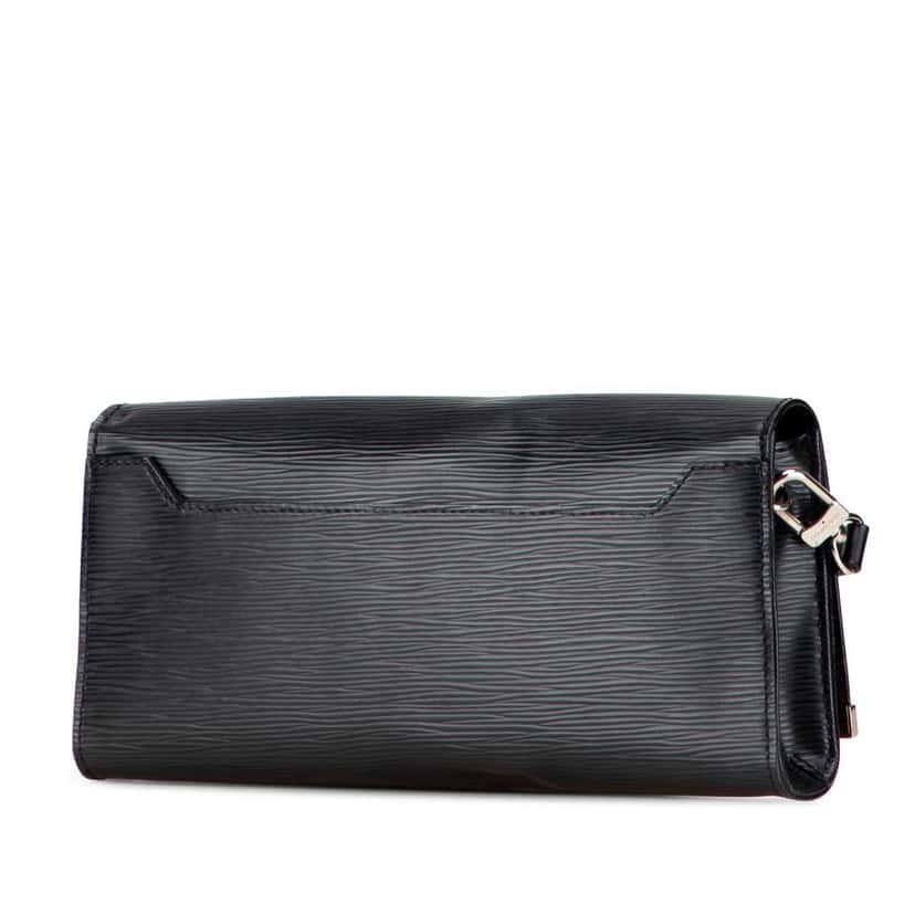 Louis Vuitton Epi Sevigne Clutch Black Leather Good condition - Back View