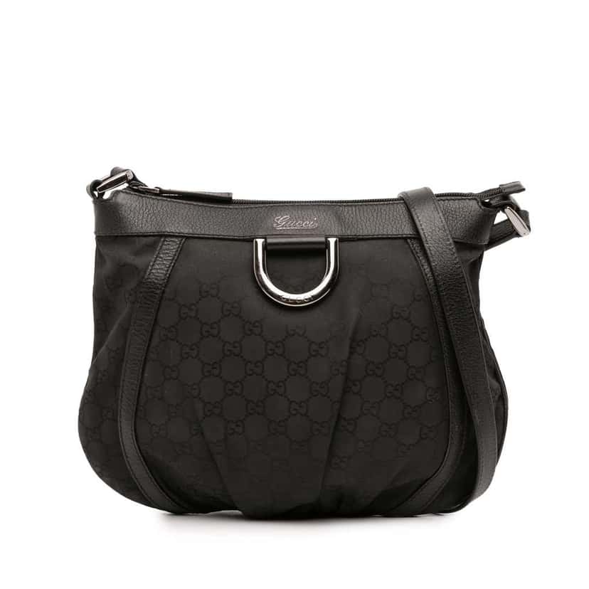 Gucci GG Nylon Abbey D Ring Crossbody Black Good condition - Front View