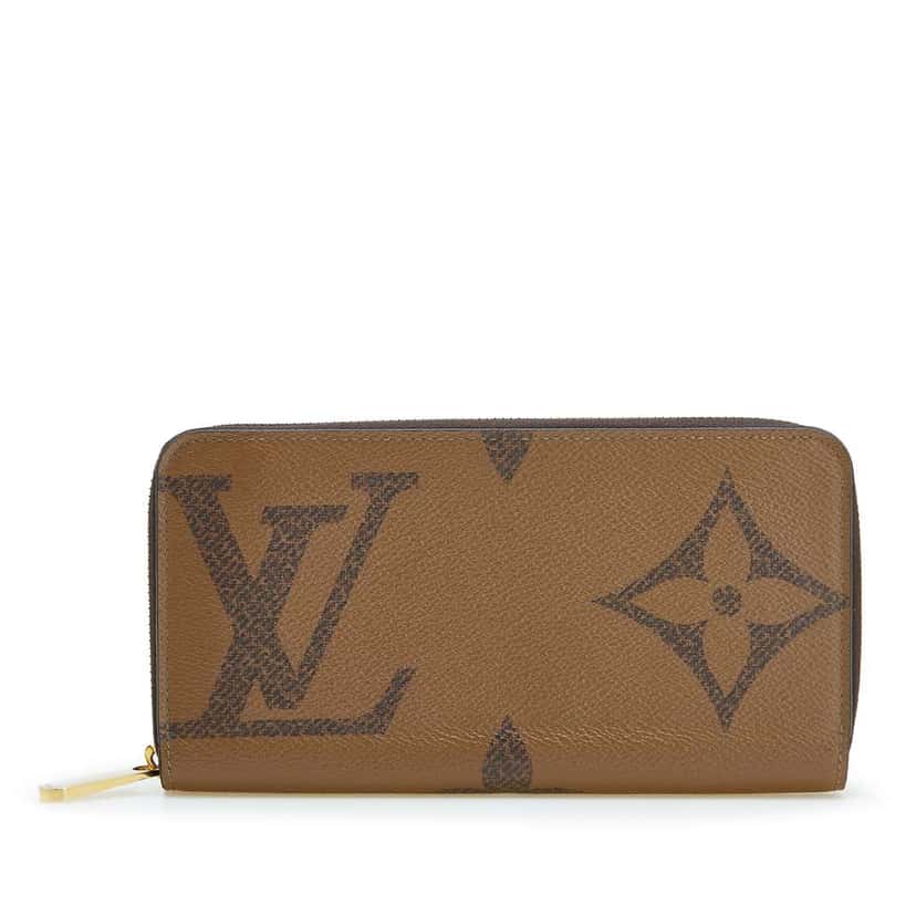 Louis Vuitton Monogram Giant Reverse Zippy Wallet Brown Good condition - Front View