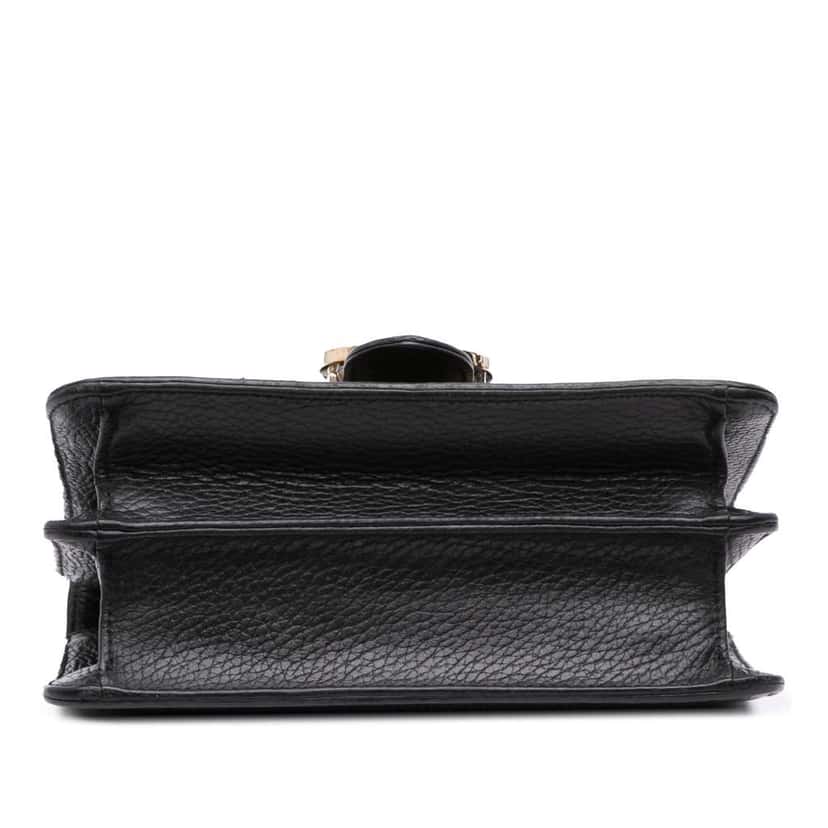 Gucci Small Dollar Calfskin Interlocking G Crossbody Black Leather Good condition - Inside View