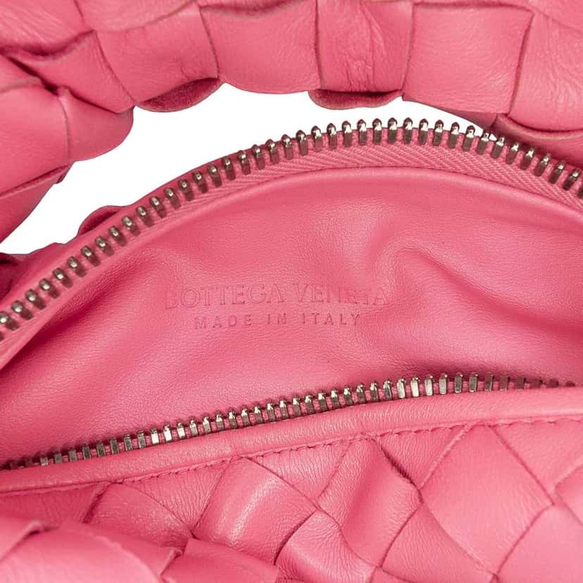 Bottega Veneta Mini Nappa Intrecciato Jodie Pink Leather Good condition - Box View