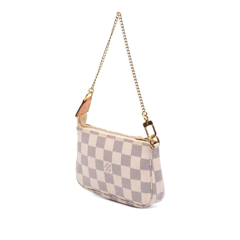 Louis Vuitton Damier Azur Mini Pochette Accessoires White Good condition - Back View