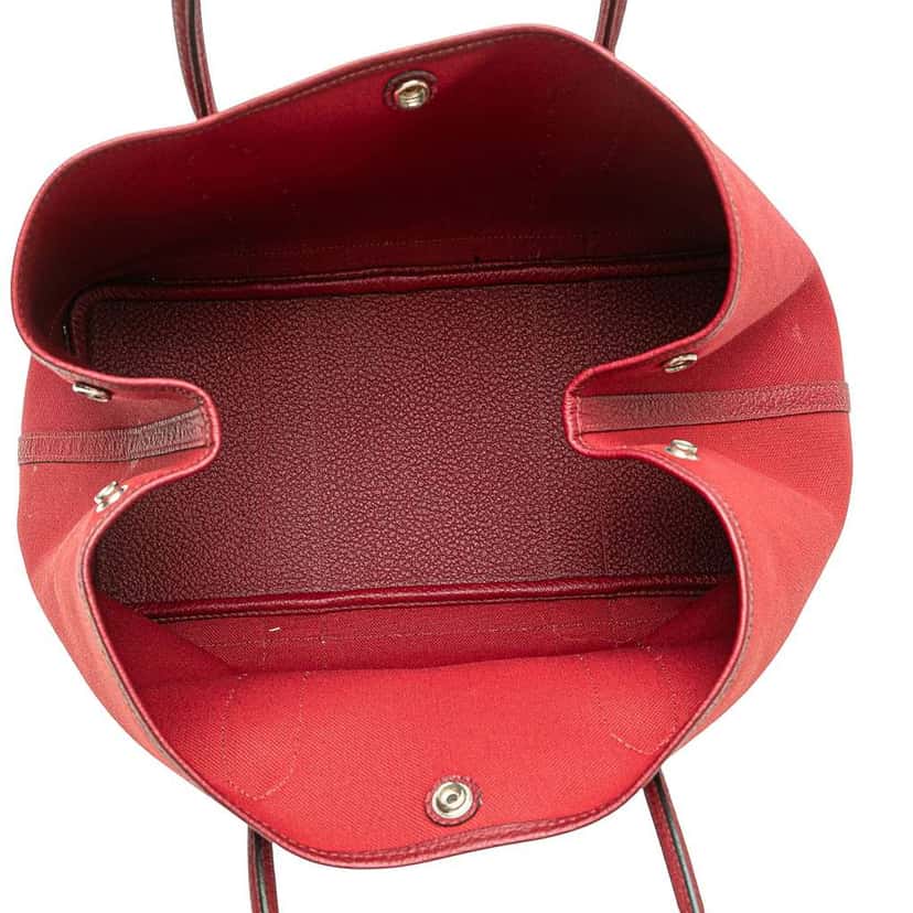 Hermès Toile and Negonda Garden Party 36 Red Canvas Good condition - Model View