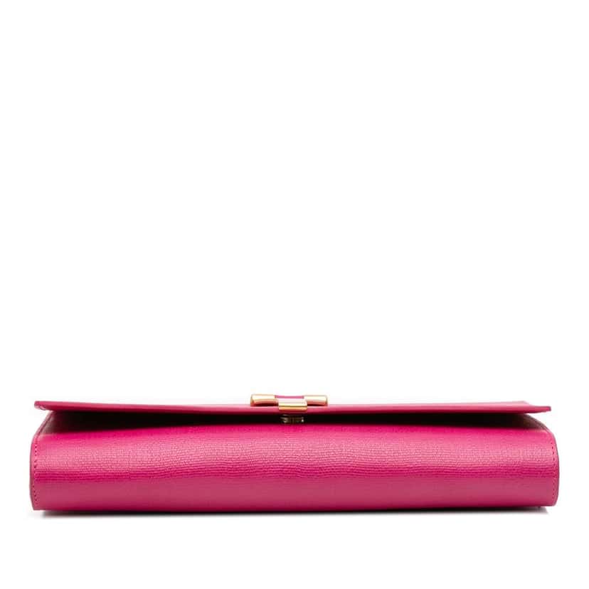 Saint Laurent Leather Chyc Ligne Clutch Pink Leather Good condition - Inside View