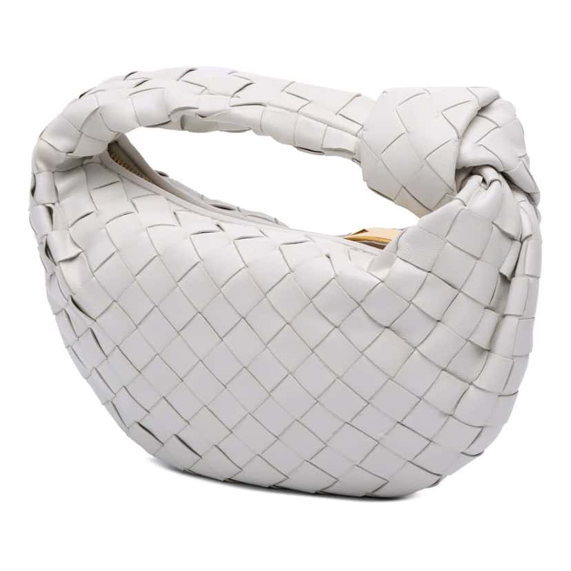 Bottega Veneta Mini Nappa Intrecciato Jodie White Leather Good condition - Back View