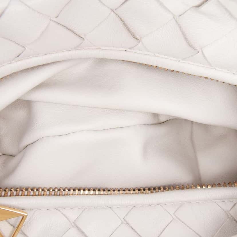 Bottega Veneta Mini Nappa Intrecciato Jodie White Leather Good condition - Model View