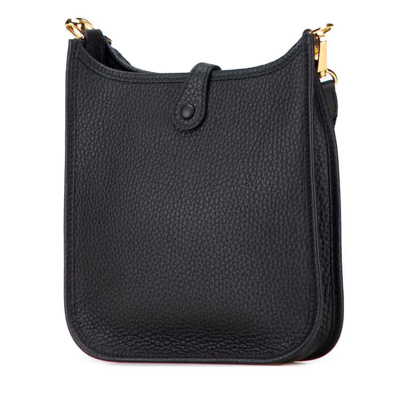 Hermès Clemence Evelyne TPM Black Leather Good condition - Back View