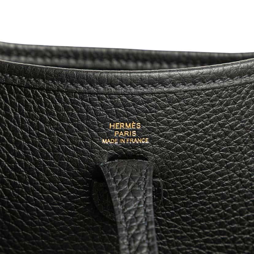 Hermès Clemence Evelyne TPM Black Leather Good condition - Box View