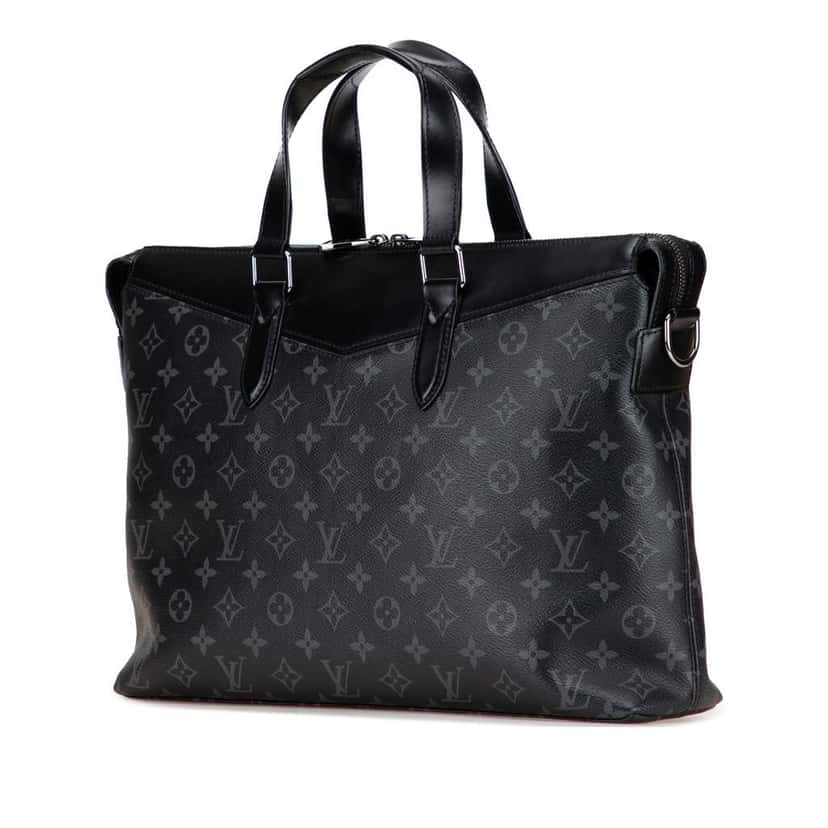 Louis Vuitton Monogram Eclipse Explorer Business Bag Black Good condition - Back View