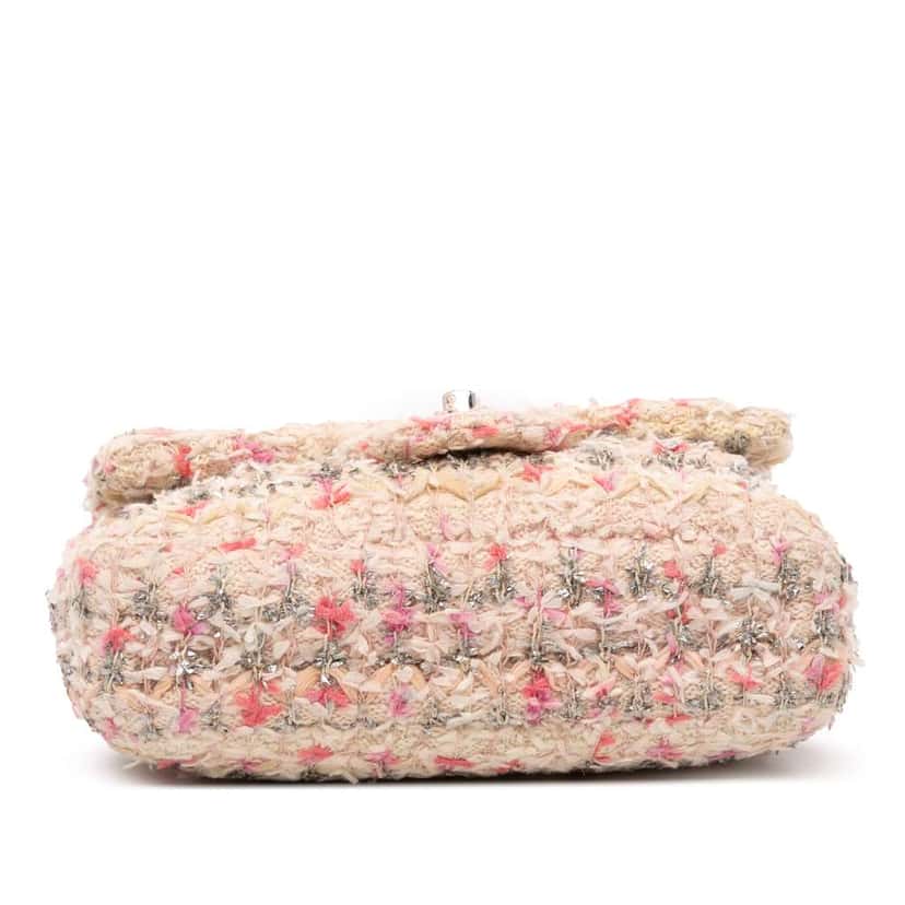 Chanel Mini Rectangular Classic Tweed Single Flap Pink Tweed Good condition - Inside View