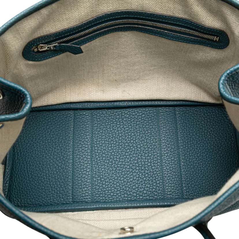 Hermès Negonda Garden Party 30 Blue Leather Good condition - Model View