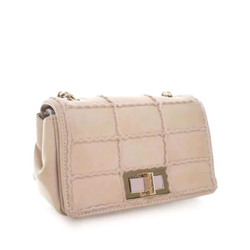 Chanel Mini Reissue 2.55 Iridescent Lambskin Stitched Single Flap Brown Leather Good condition - Inside View