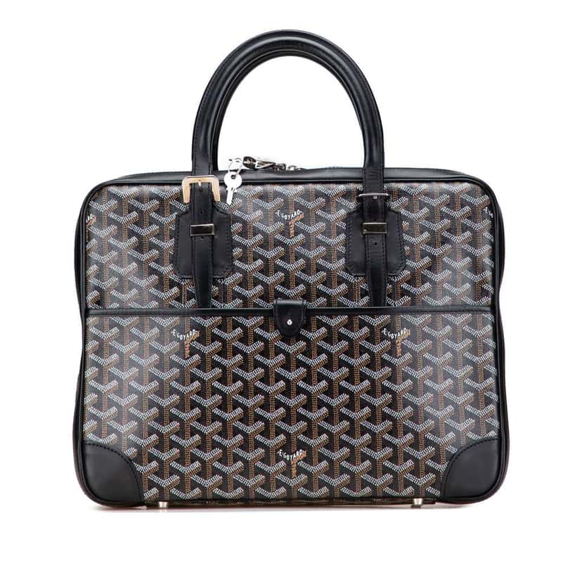Goyard Goyardine Ambassade PM Black Canvas Good condition - Front View