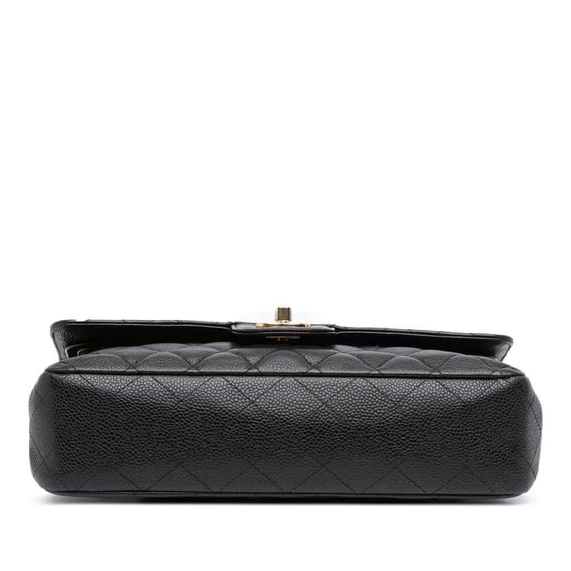 Chanel Medium Classic Caviar Double Flap Black Leather Good condition - Inside View