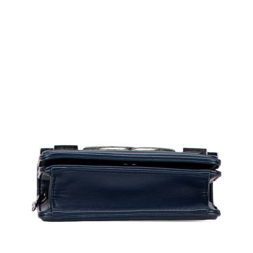 Chanel Mini Acrylic and Calfskin Boy Brick Flap Blue Leather Good condition - Inside View