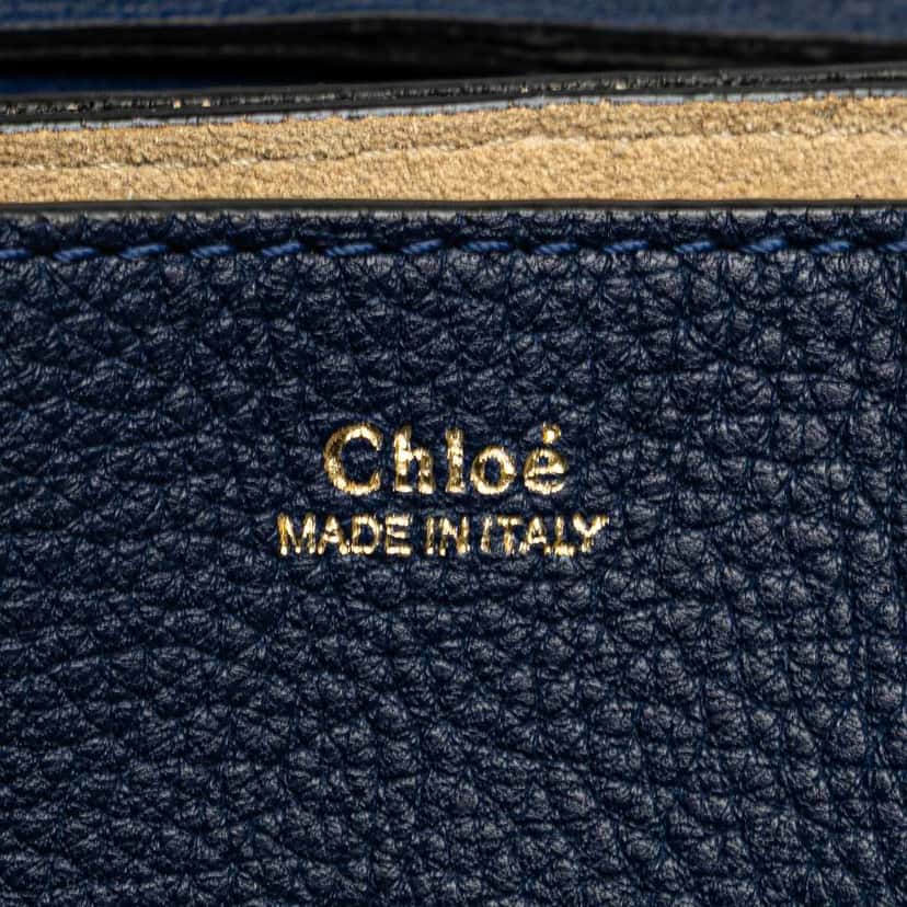 Chloé Small Leather Drew Crossbody Blue Leather Good condition - Box View