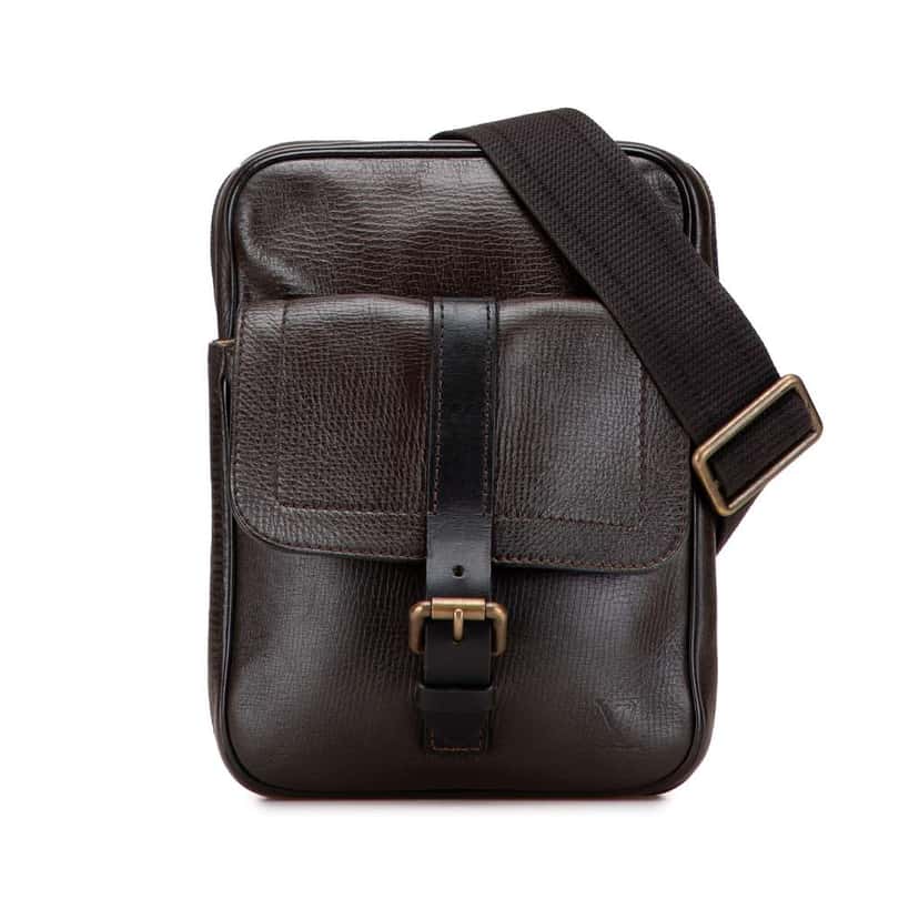 Louis Vuitton Utah Iroquois Brown Leather Good condition - Front View