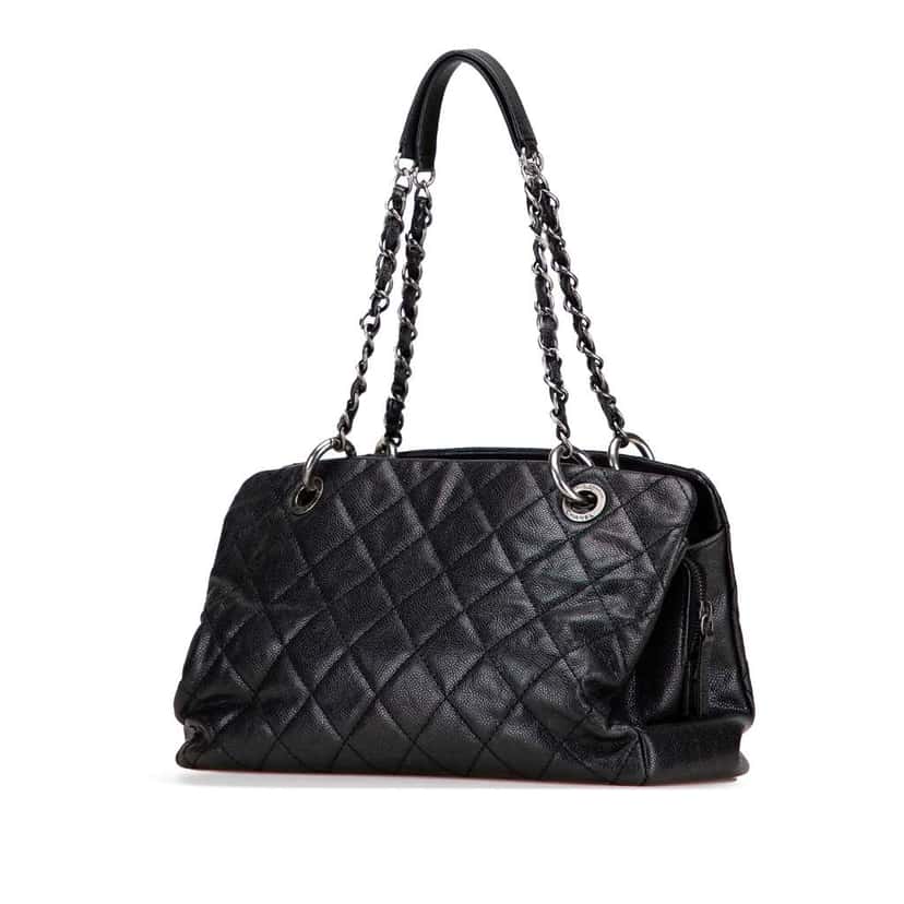 Chanel Quilted Iridescent Caviar Chic Shopping Tote Black Leather Good condition - Back View