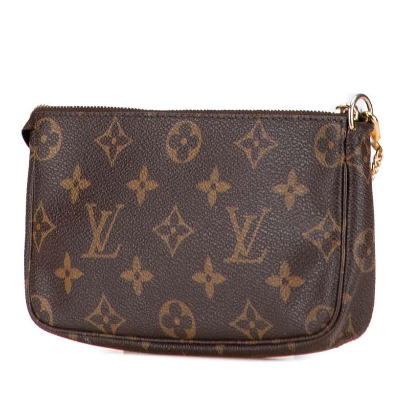 Louis Vuitton Monogram Mini Pochette Accessoires Brown Good condition - Back View