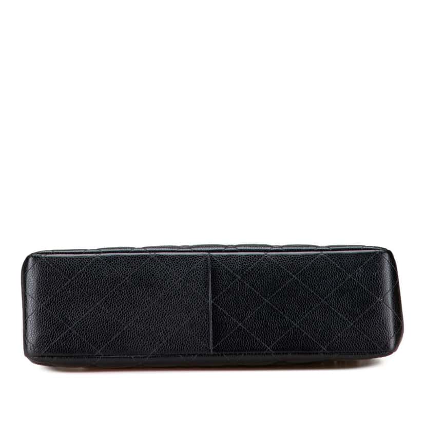 Chanel Jumbo Classic Caviar Single Flap Black Leather Good condition - Inside View