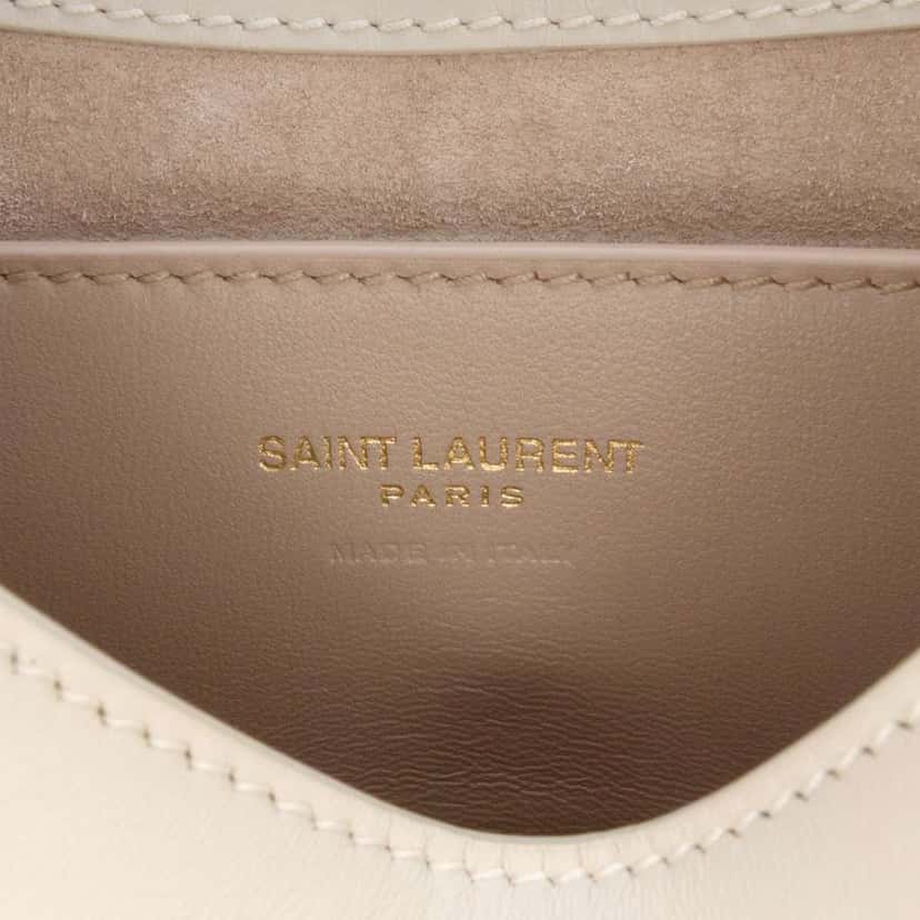 Saint Laurent Mini Smooth Calfskin Le 5 a 7 Hobo White Leather Good condition - Box View